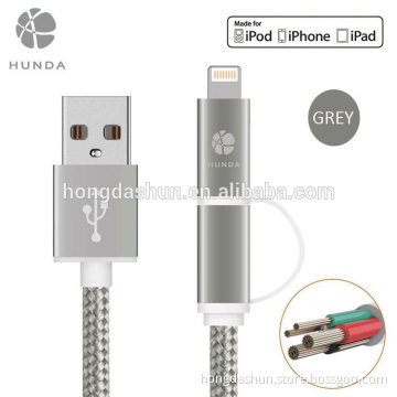Original USB Metal Nylon 1.2M MFI Charger Cable with Retail Package